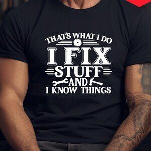Fix Stuff Graphic T-Shirt | Funny Handyman Shirt | Mechanic Repair Tee | size XL